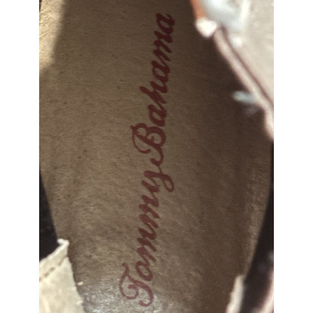 Tommy Bahama Lummi Brown Calf Hair Chelsea Ankle Boots Block Heel Size 9B - Picture 5 of 9